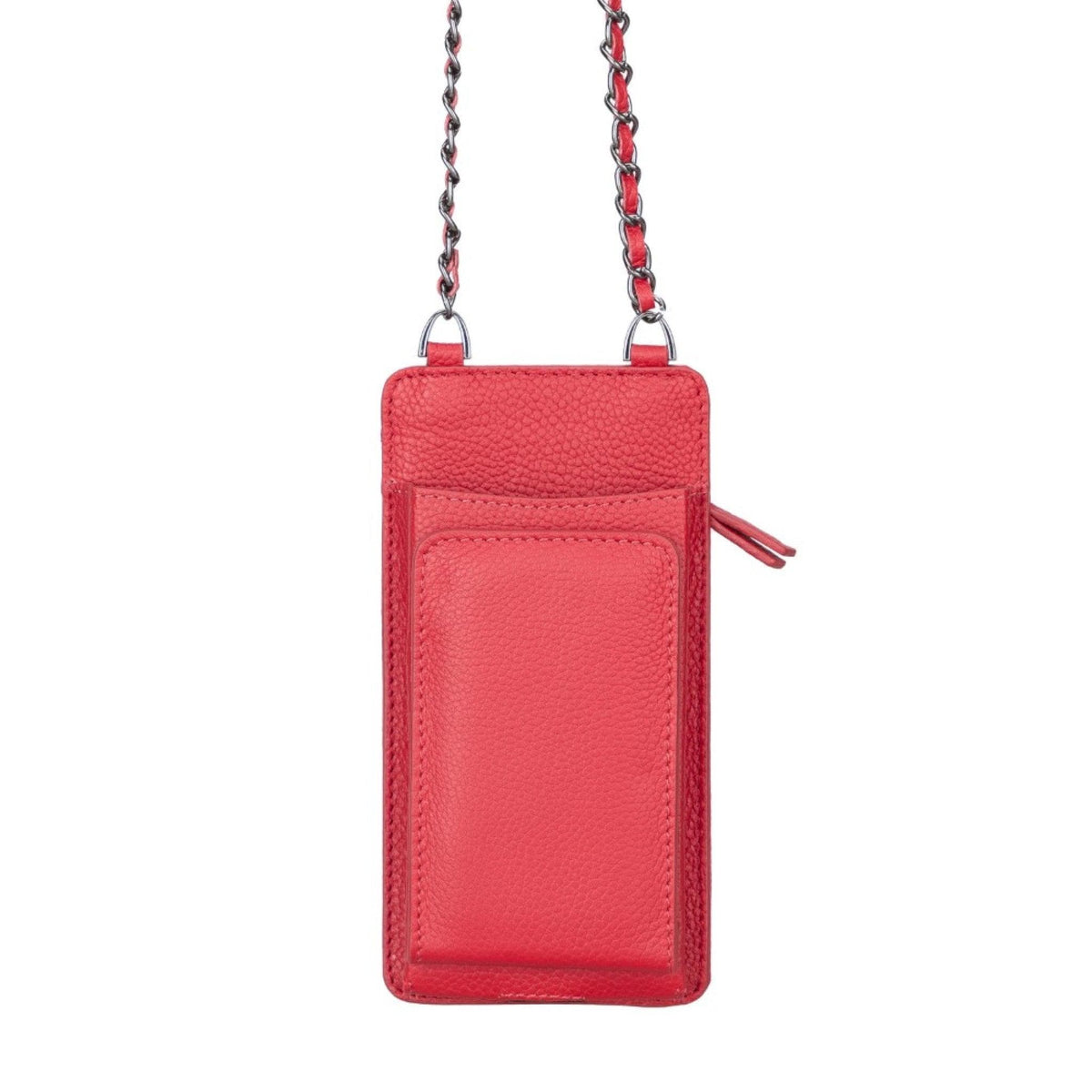 Leather Phone Holder in Crimson