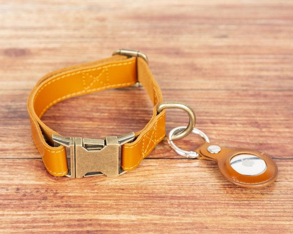 Leather Dog Collar in Sandy Tan