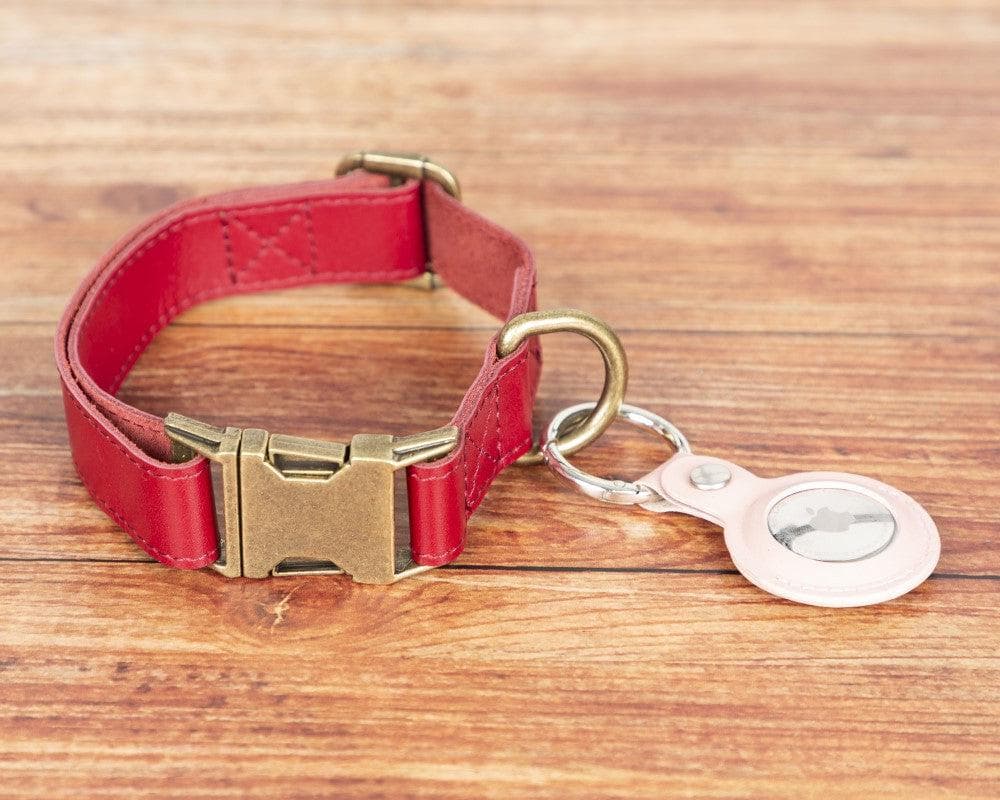 Leather Dog Collar in Sandy Red