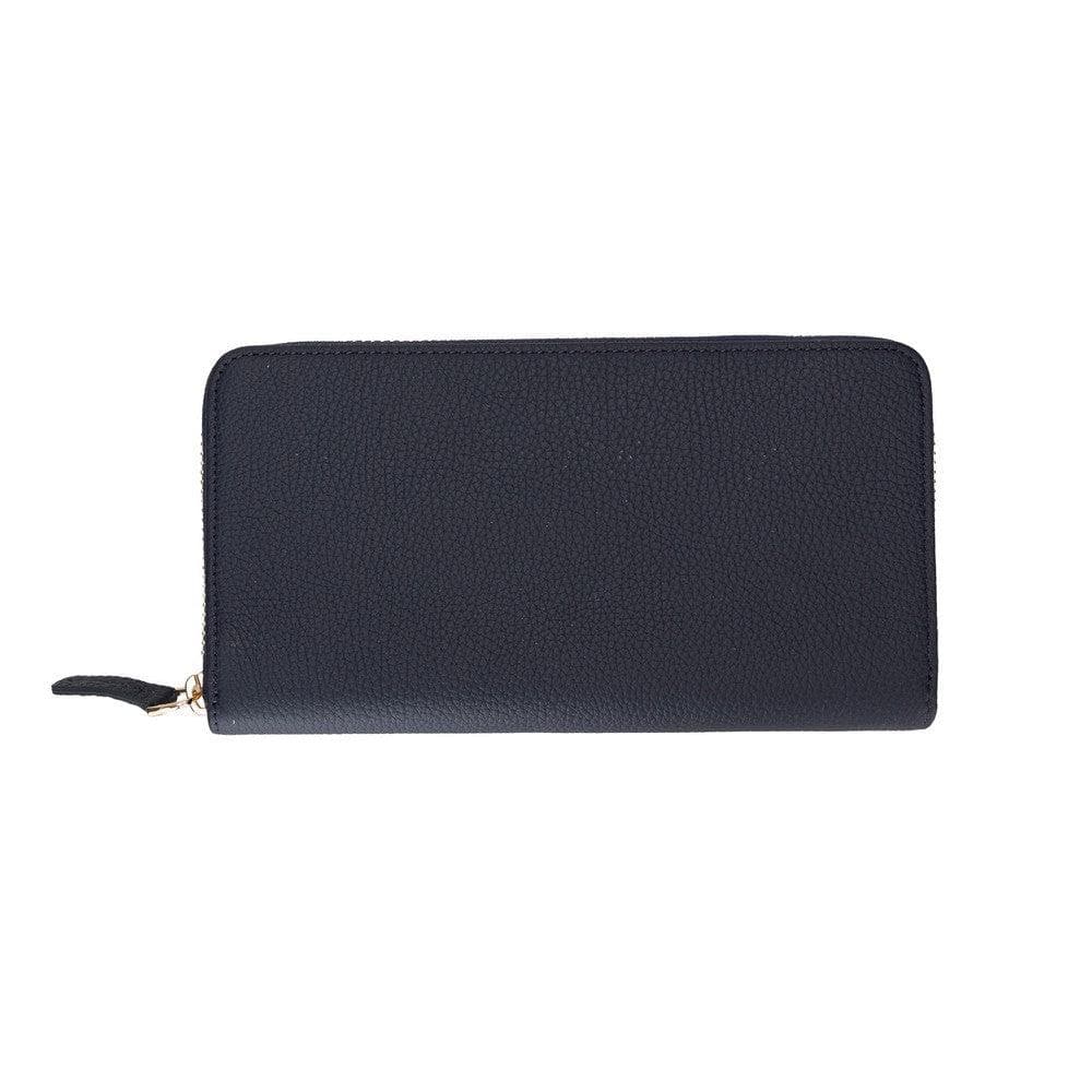 Women's Leather Wallet in Aegean Blue