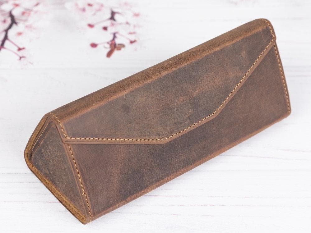 Leather Glasses Case in Tan Brown