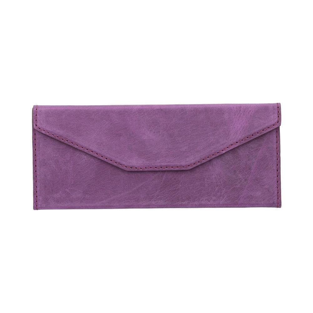 Leather Glasses Case in Mulberry