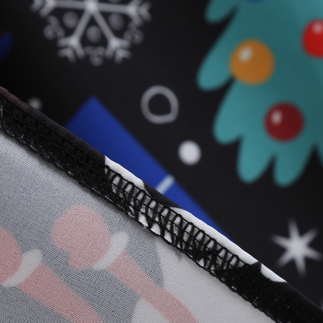 Women's black Christmas dress with snowman print skirt and a slim belt