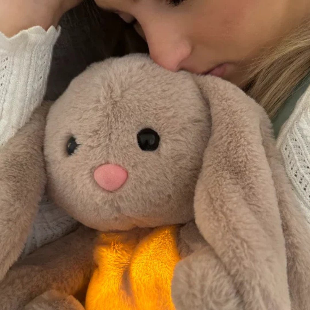 Breathing bunny soft toy with a glowing tummy - view 5