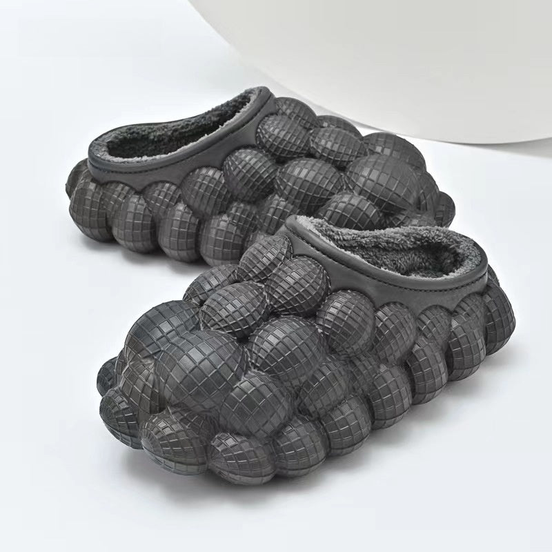 Bubble slides in EVA with round bubbles over the whole upper and a plush lining - view 7