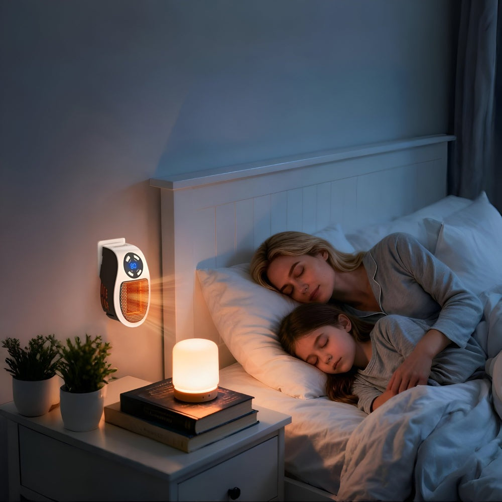 Ceramic plug-in heater with LED display, thermostat and timer - view 2