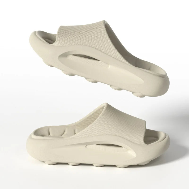 EVA sliders with a thick sole, contoured footbed and wide band across the instep - view 3
