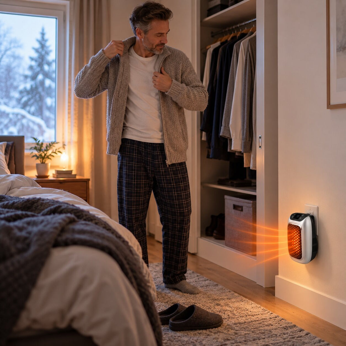Compact plug-in heater with remote control - view 3