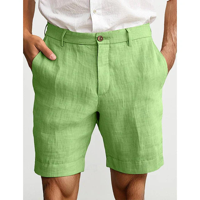 Men's Linen Shorts – Breathable & Elegant – Summer Look for Leisure &  - product view