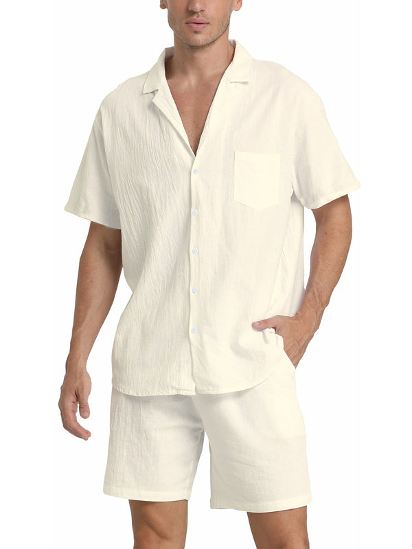 Men's Premium Linen Co-Ord Set - Breathable Summer Two-Piece — main view