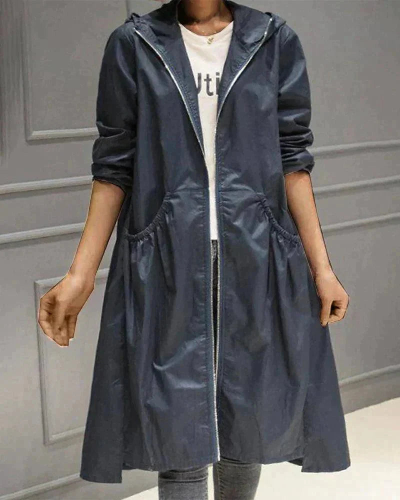 Women's Raincoat in Navy