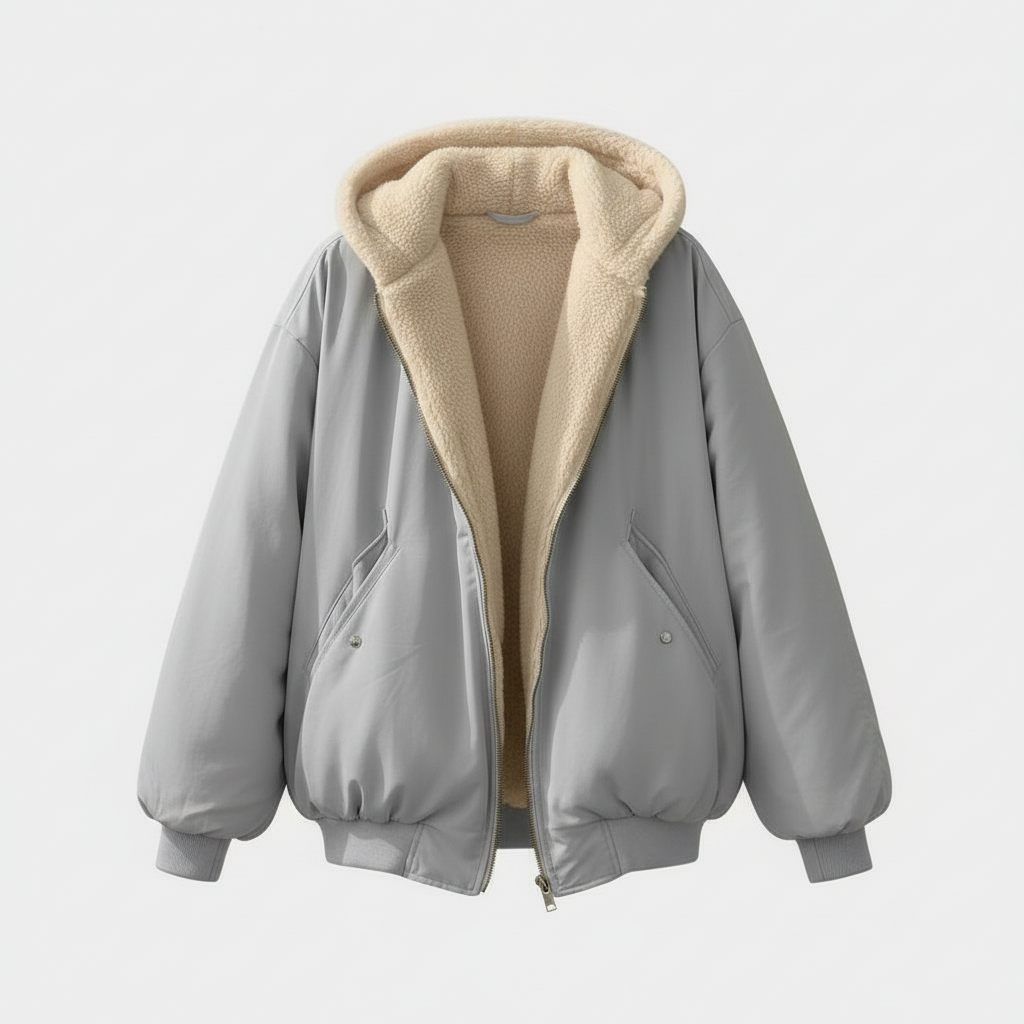 Women's Bomber Jacket in Grey