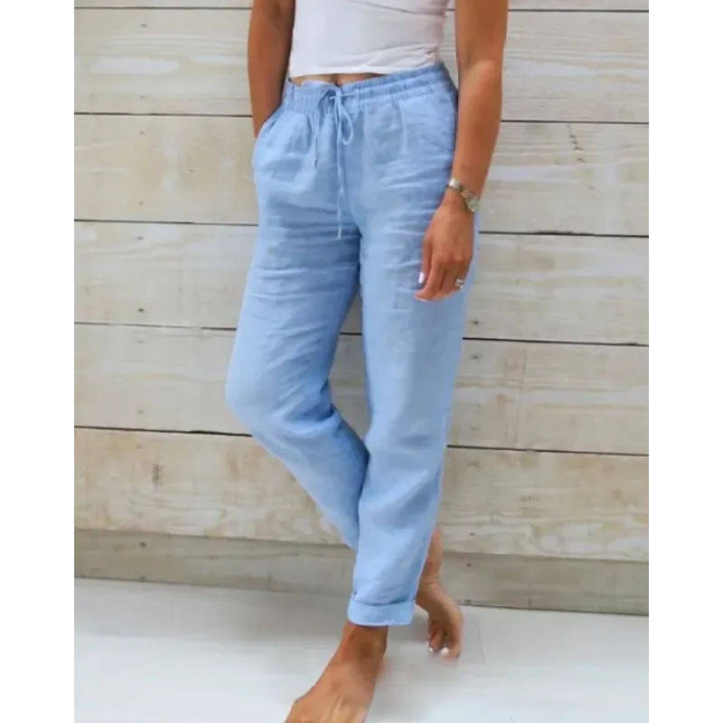 Women's Trousers - Lightweight Linen Comfort - view 2