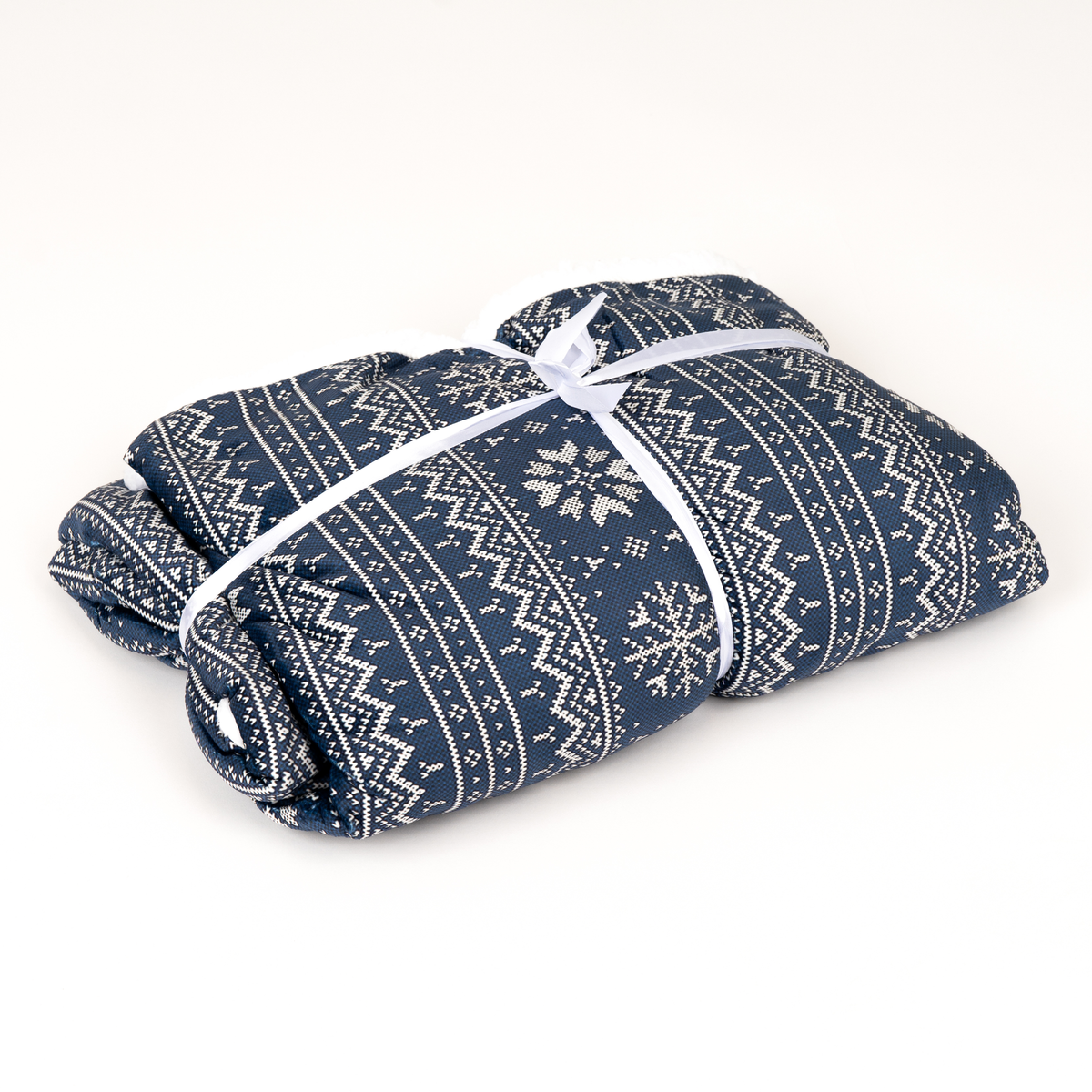 Blue Nordic Blanket with Sleeves and a Sherpa Lining