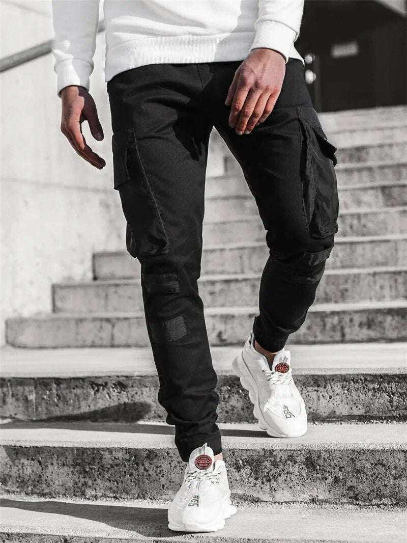 Men's Cargo Sport Jogger Trousers - back view | SAINT DOR