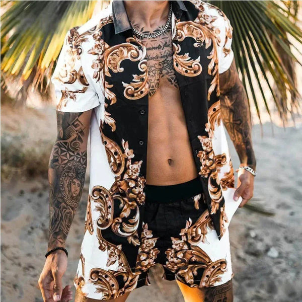 Men's Two-Piece Set - Light & Airy Summer Print - view 1