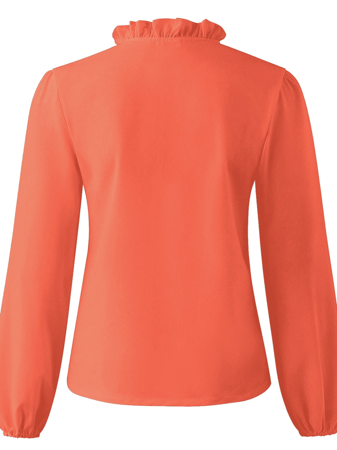 Women's ruffled V-neck blouse - detail