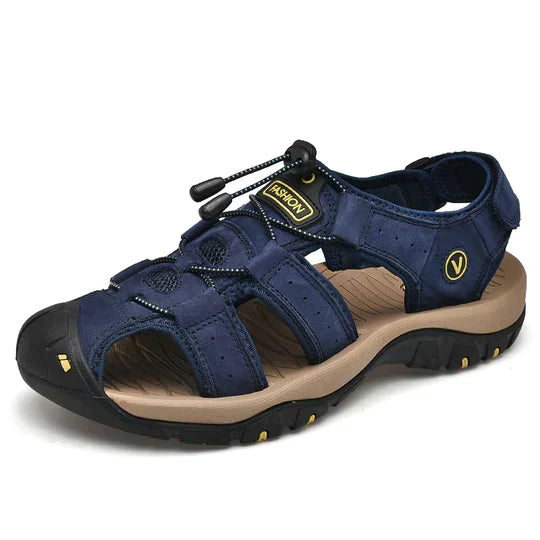 Men's summer sandals with adjustable lacing - SAINT DOR - view 3