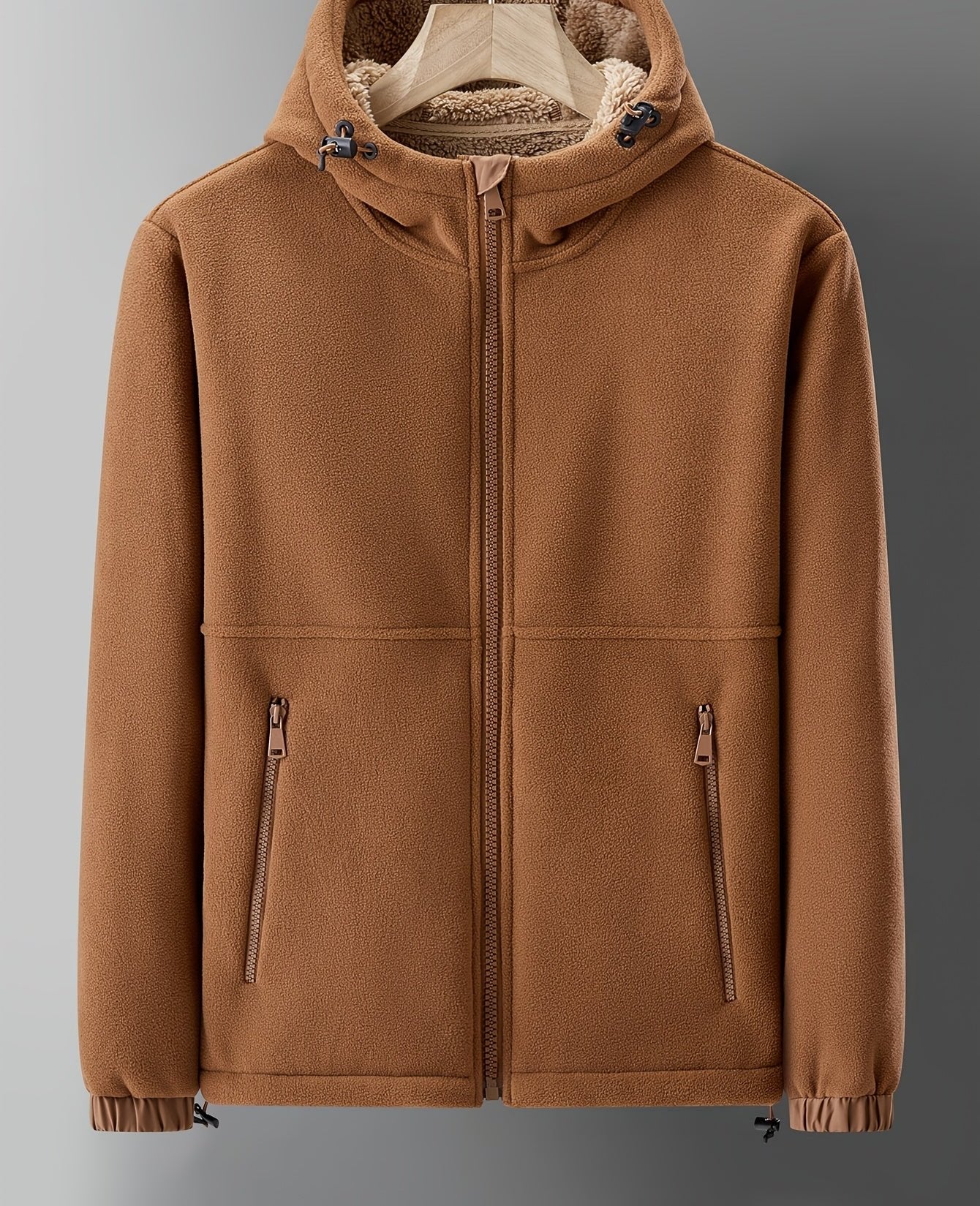 Men's Wool Winter Jackett with Fleece Lining - Warm and Stylish for Wi - side view