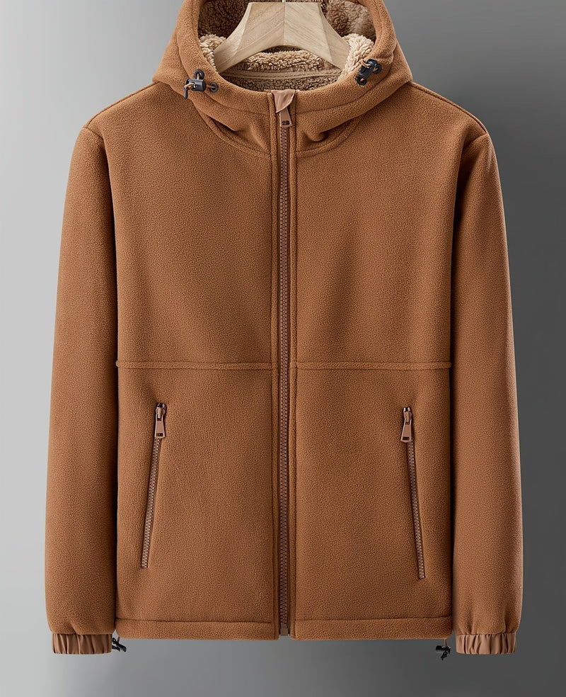 Men's Wool Winter Jackett with Fleece Lining - Warm and Stylish for Wi - side view