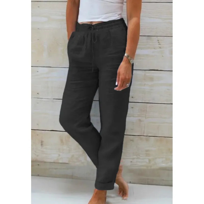 Women's Trousers - Lightweight Linen Comfort - view 1
