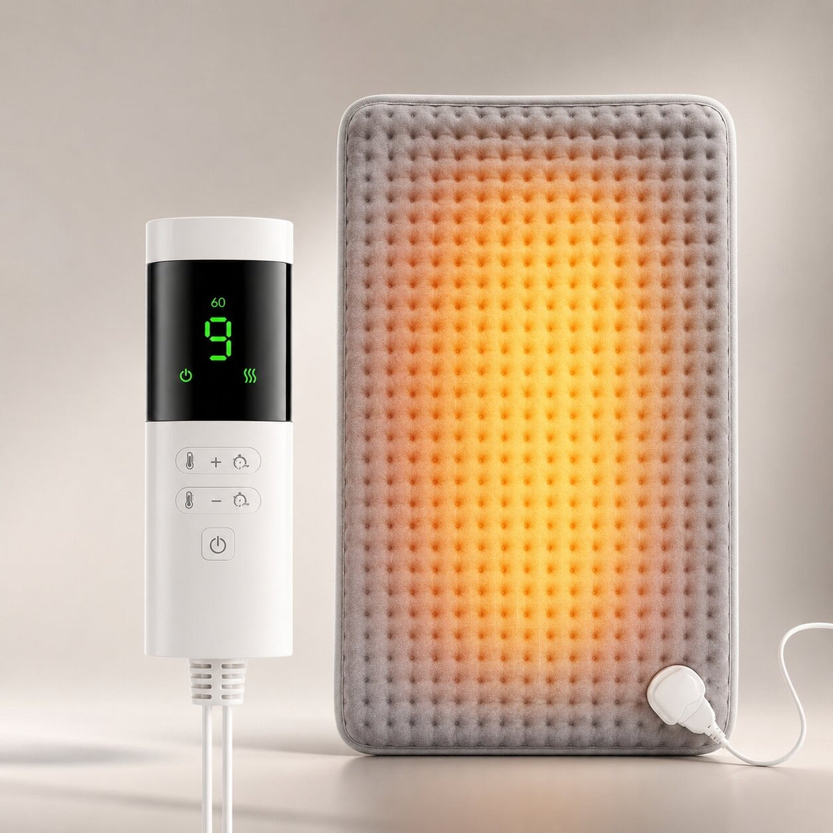 Electric heating pad of 60 x 30 cm with controller and display
