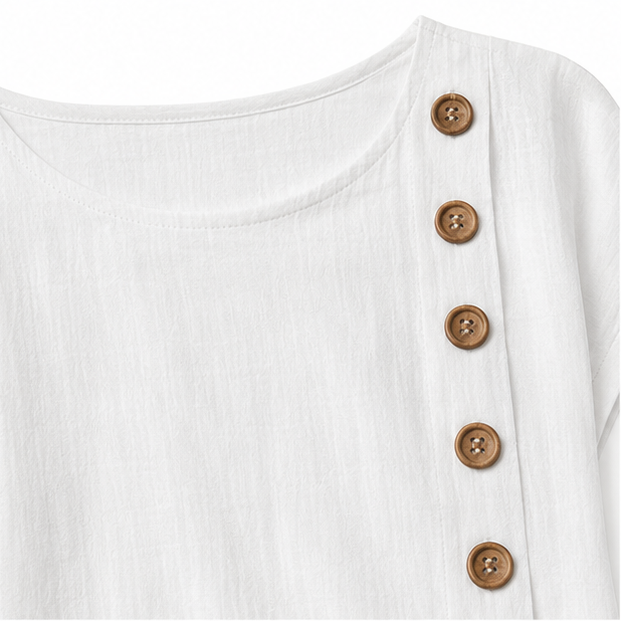 Women's two-piece set with asymmetric hem - detail