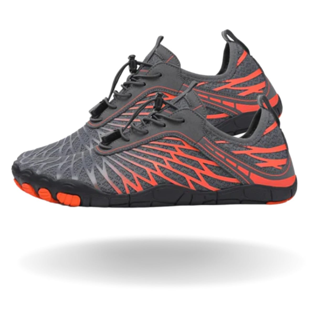 Ergonomic barefoot trainers with a wide toe box and quick laces
