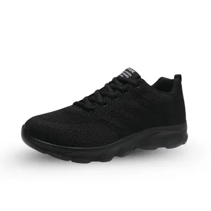 Women's ergonomic lace-up trainers with a knitted upper and chunky sole