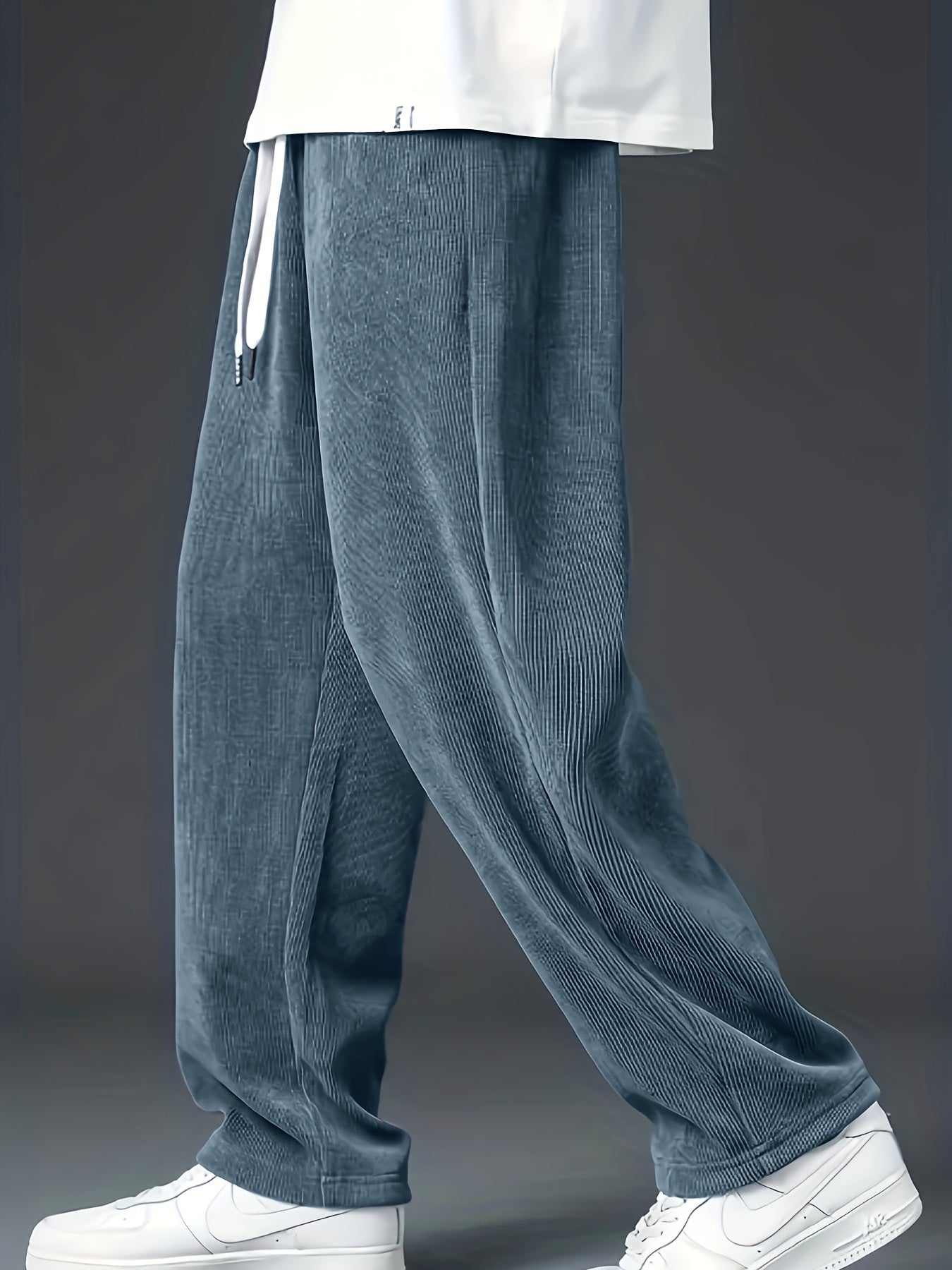 Men's Casual Corduroy Joggers - front view | SAINT DOR