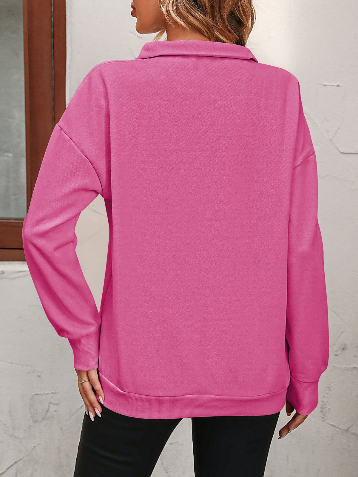 Women's half zip sweatshirt - detail