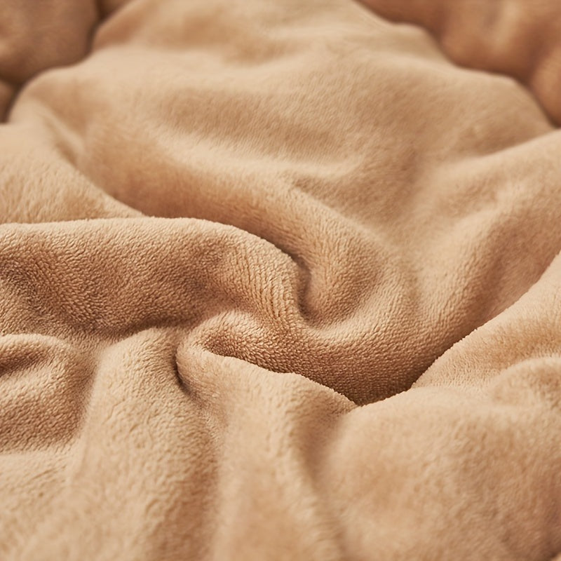 Quilted fleece duvet without a cover, with stitched squares - view 4