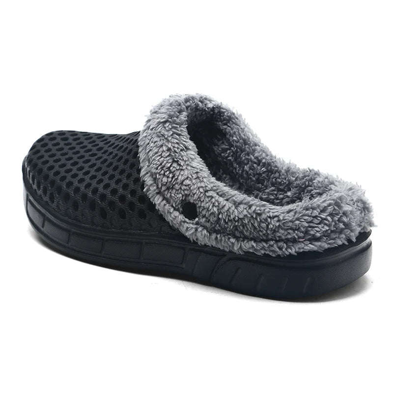 Slippers with a vented EVA upper, fleece lining and open heel - view 3