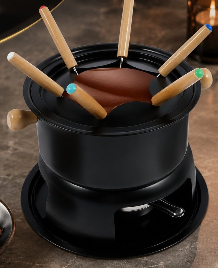 Fondue set with a steel pot, burner and 6 forks - view 5