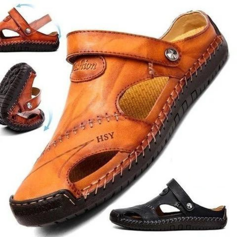 Leather Two-Way Strap Sandals — view 2