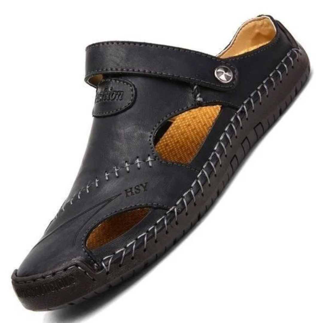 Leather Two-Way Strap Sandals — view 9