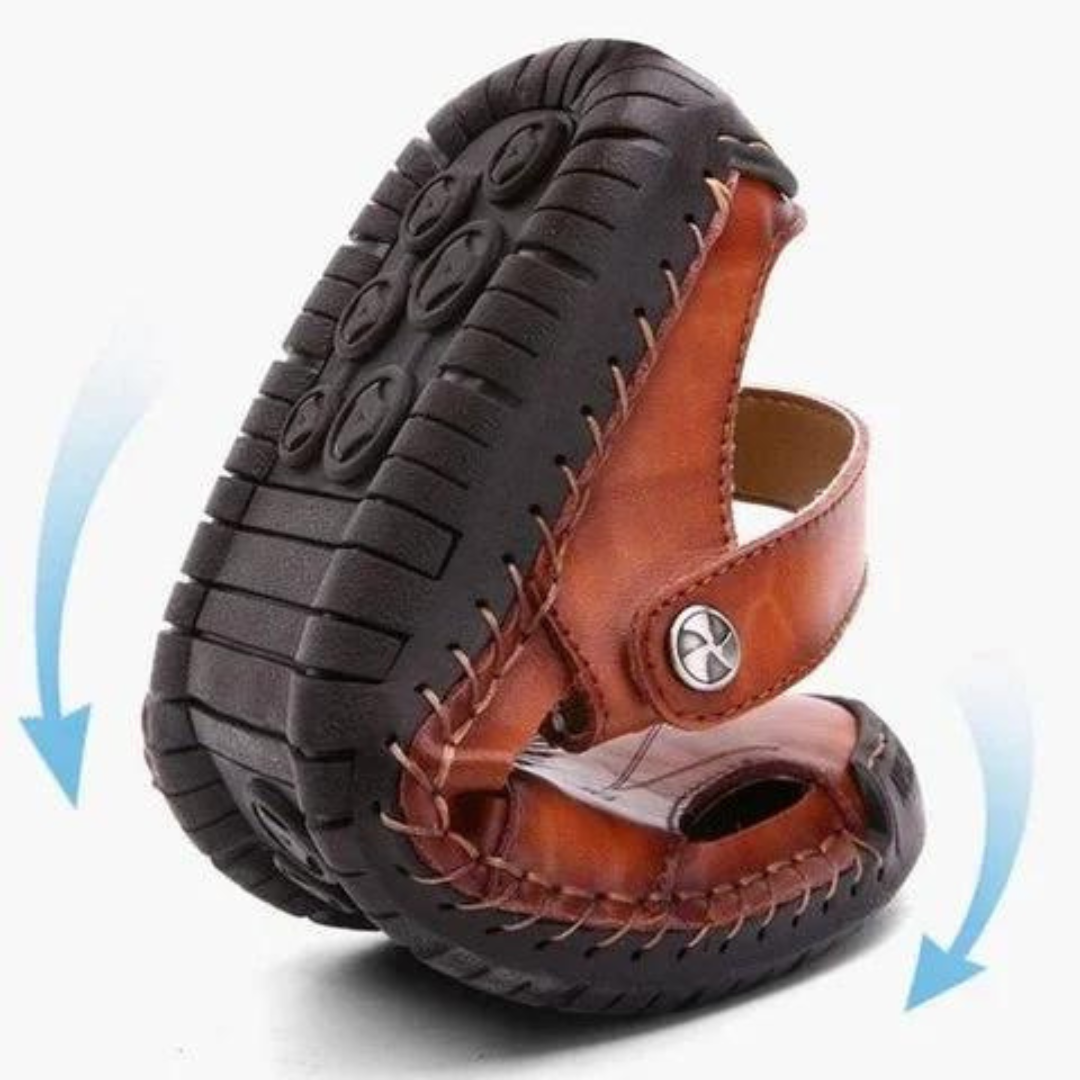 Leather Two-Way Strap Sandals — view 3