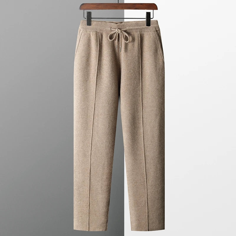 Men's Cashmere Blend Wool Trousers - lifestyle view | SAINT DOR