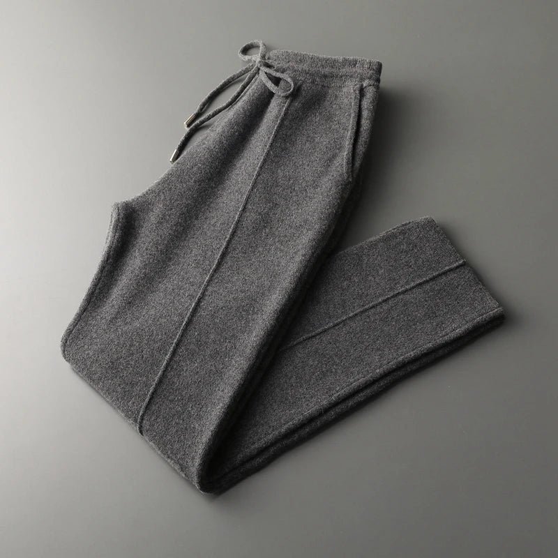 Men's Cashmere Blend Wool Trousers - detail view | SAINT DOR