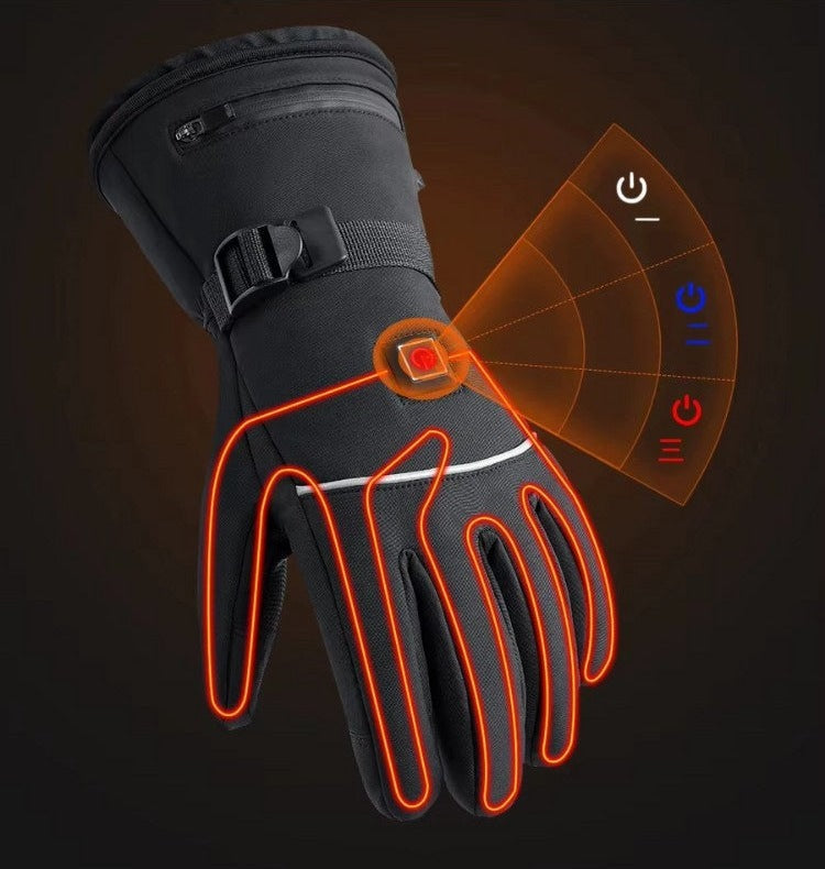 Heated gloves with power banks, wrist strap and touchscreen fingertips - view 5