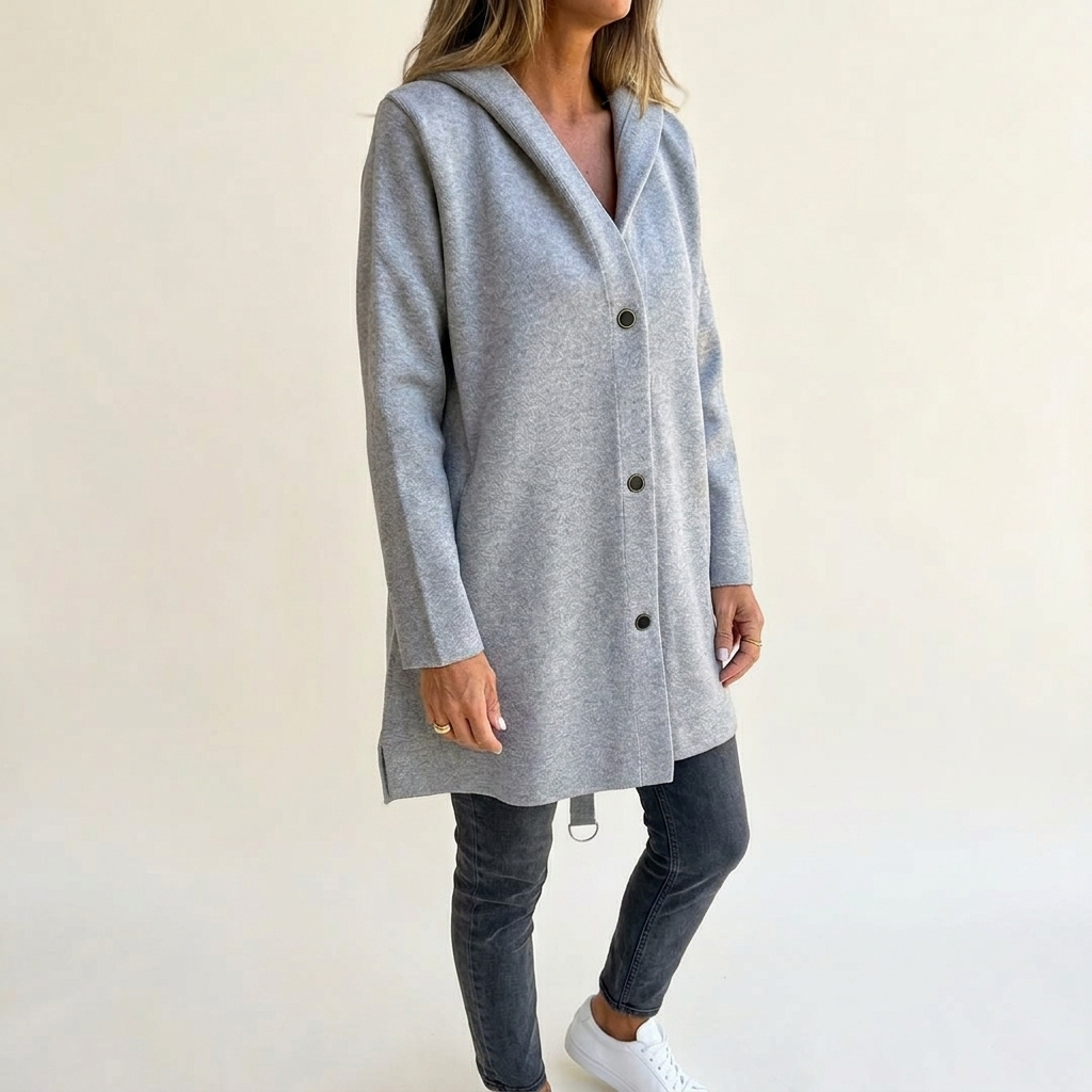 Women's hooded cardigan jacket - detail