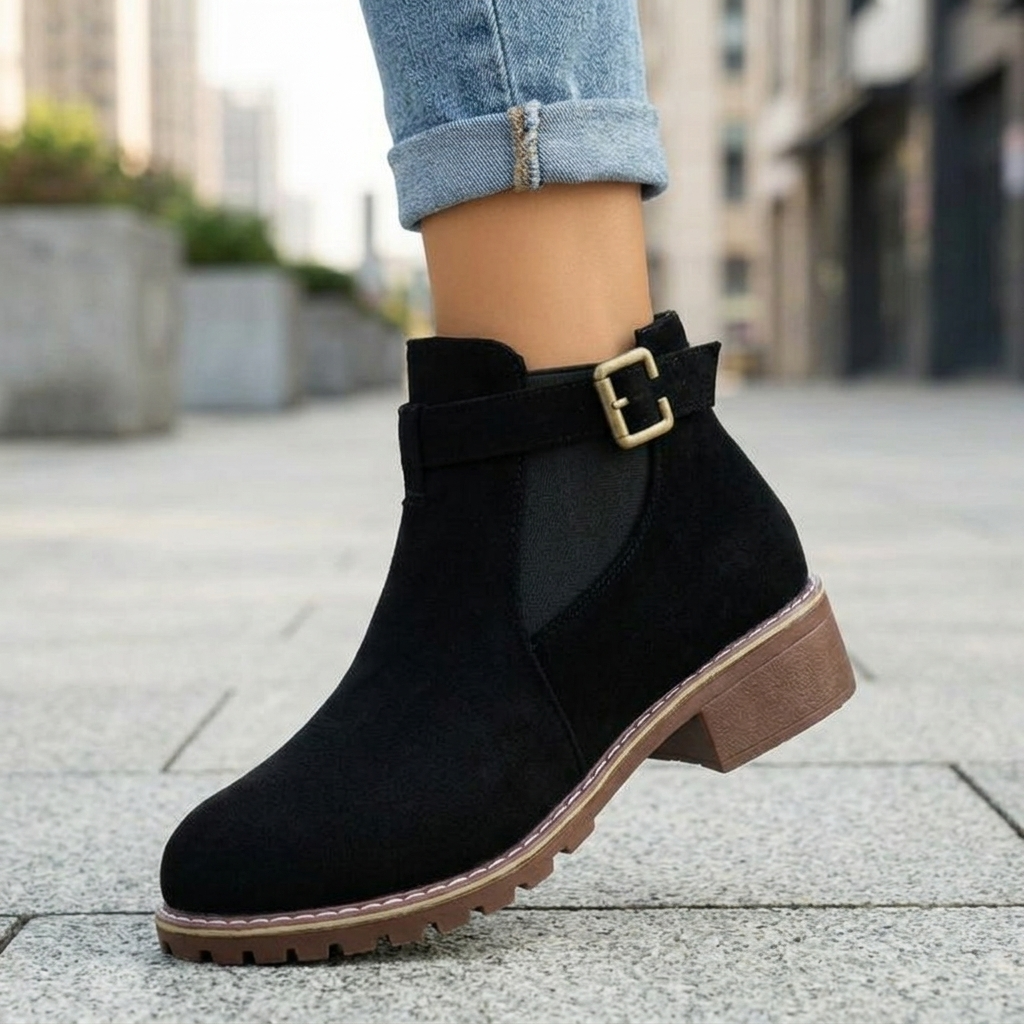 Women's slip-on suede-look ankle boots