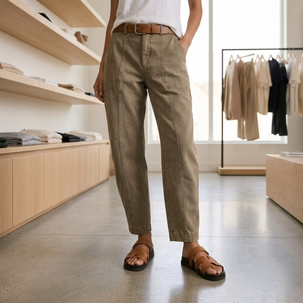 Women's high waist utility trousers