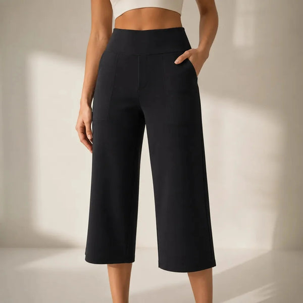 Women's high waist wide-leg trousers