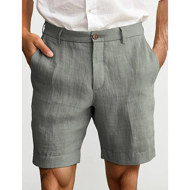 Men's Linen Shorts – Breathable & Elegant – Summer Look for Leisure &  - product view