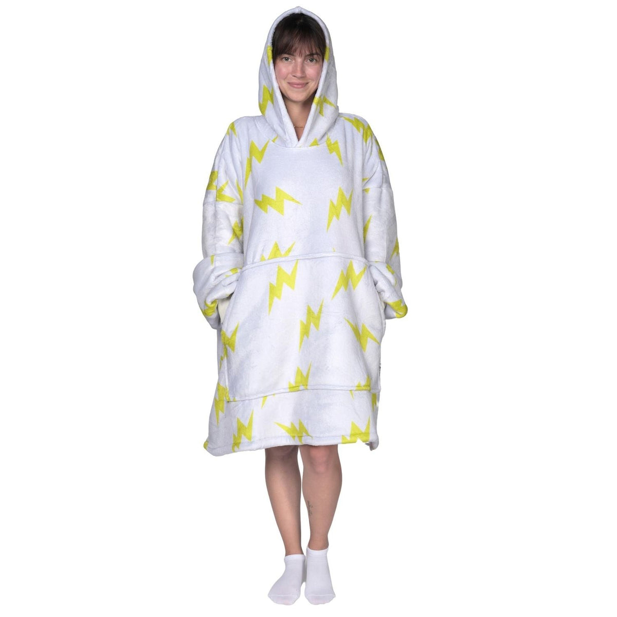 Lightning Bolt Blanket Hoodie with a Sherpa Lining