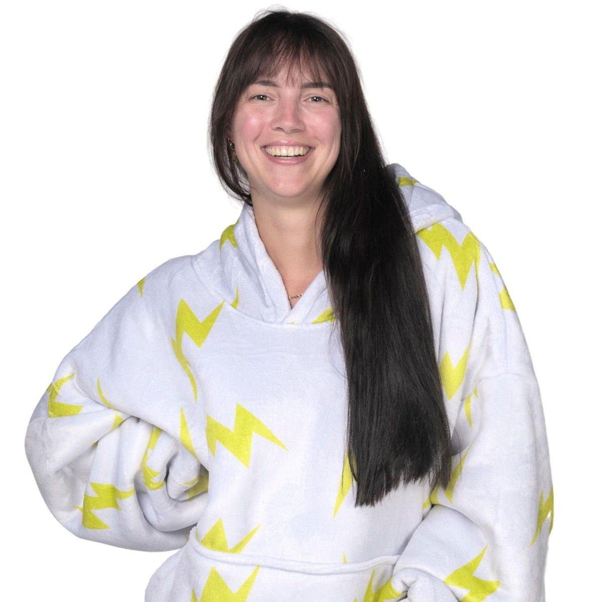 Lightning Bolt Blanket Hoodie with a Sherpa Lining