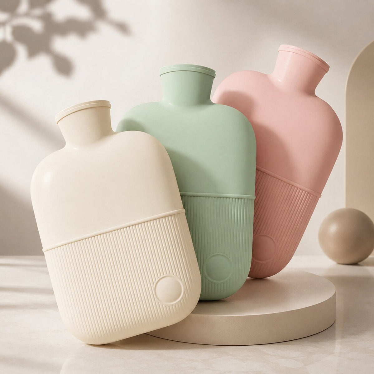 1 litre hot water bottle with a soft fluffy cover - view 10