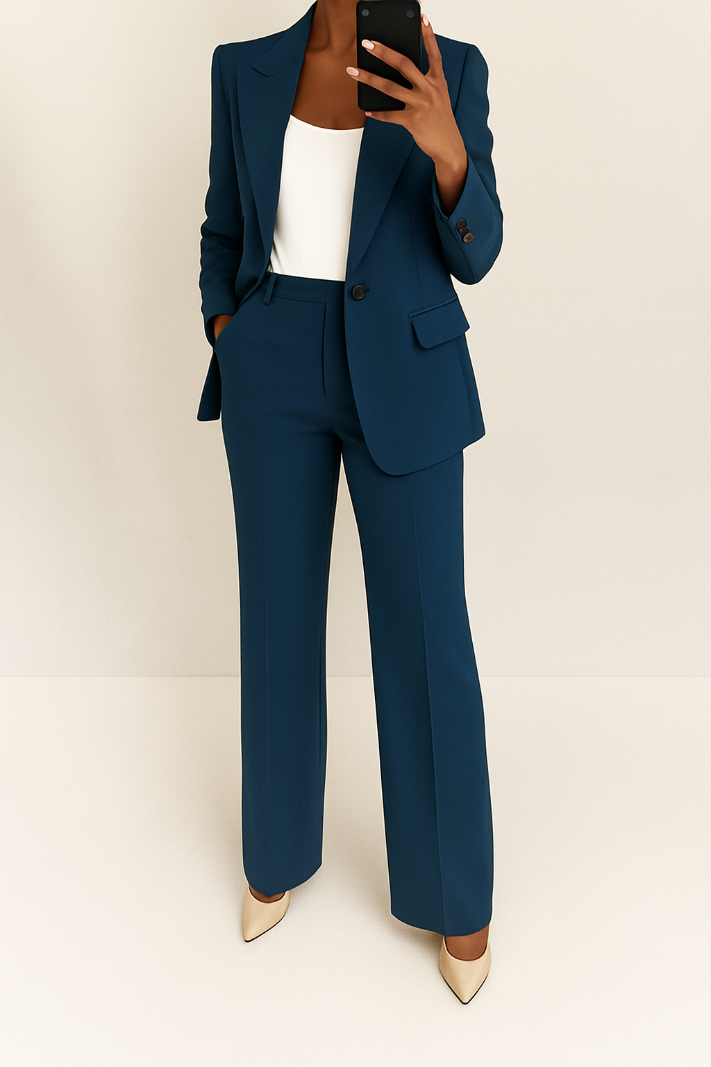 Women's Two-Piece Set - Two-Piece Women’s Suit in Black