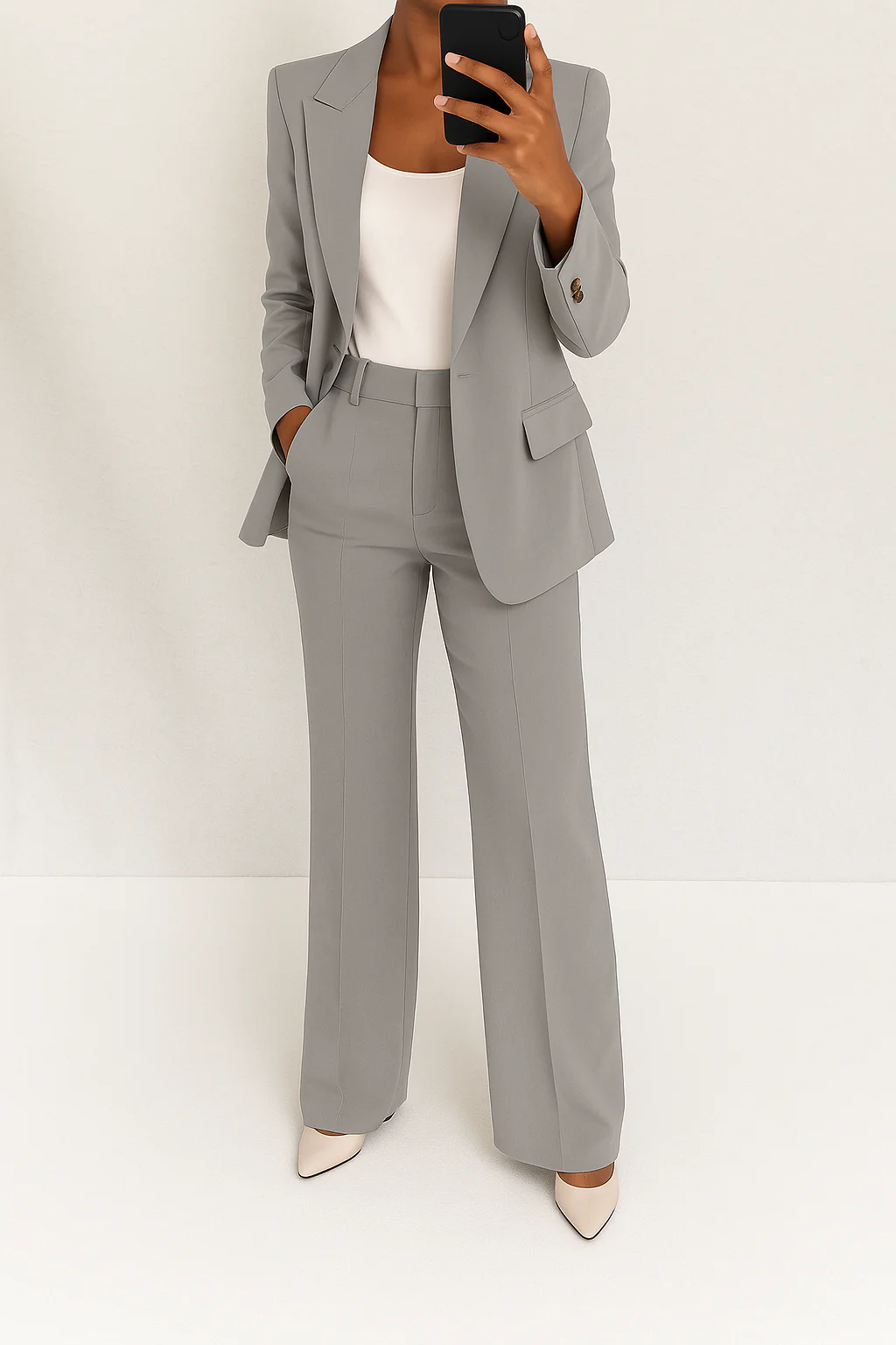 Women's Two-Piece Set - Two-Piece Women’s Suit in Blue